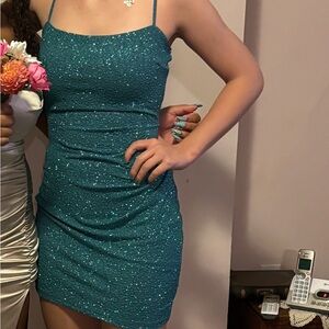 Windsor Glittering Teal Dress